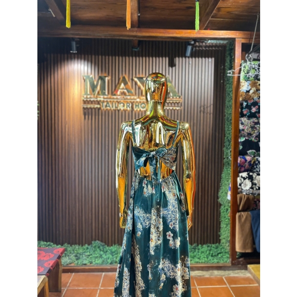 V-Neck Floral Maxi Dress